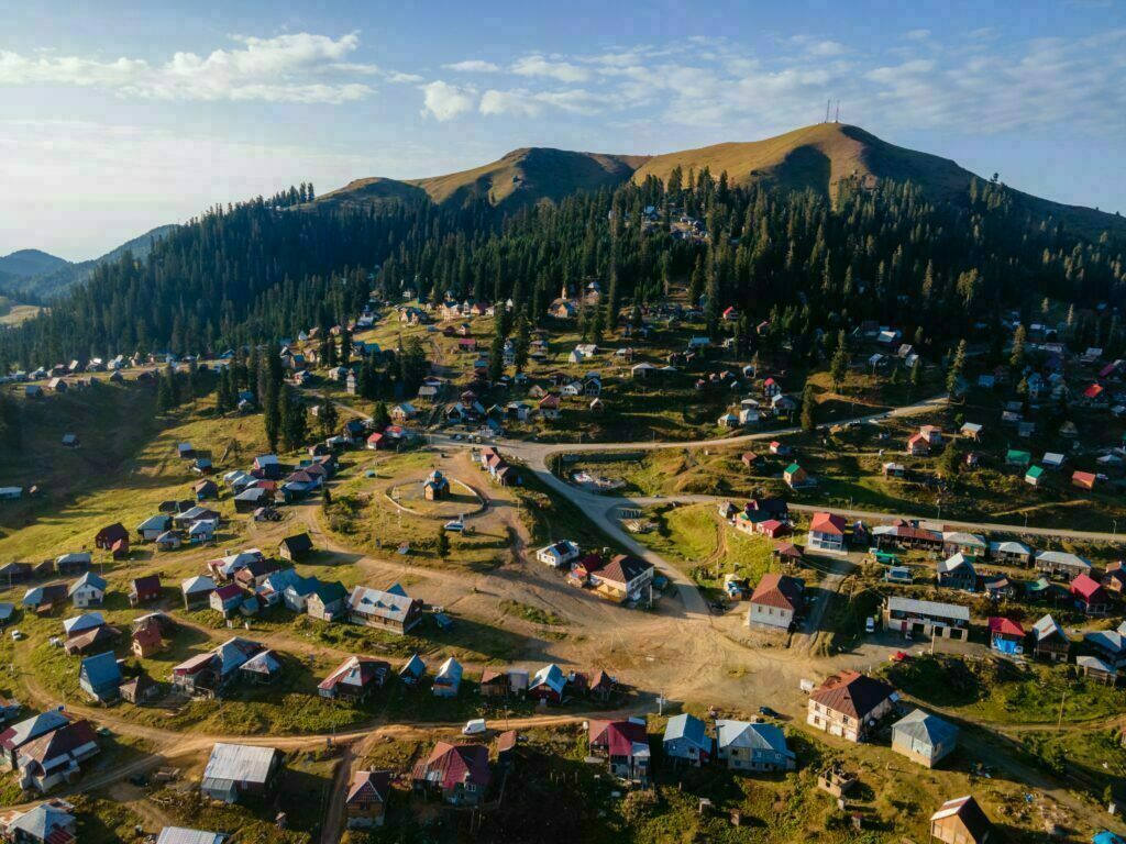 The mountain resort of Bakhmaro, Georgia in the Black Sea region of Guria