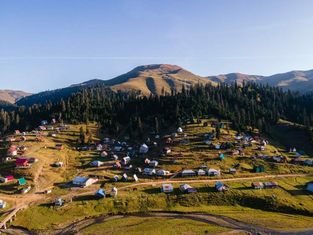 The mountain resort of Bakhmaro, Georgia in the Black Sea region of Guria