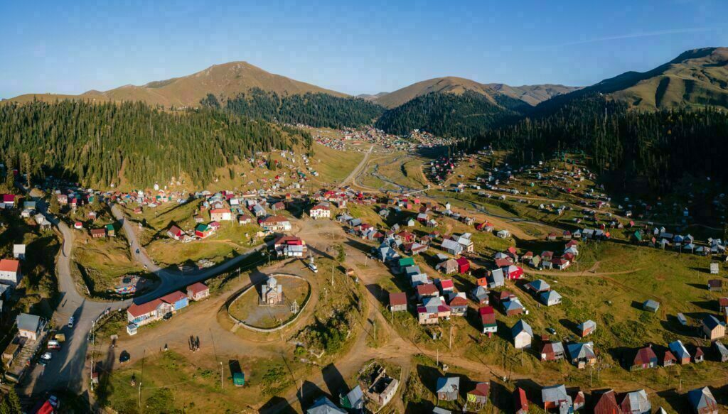 The mountain resort of Bakhmaro, Georgia in the Black Sea region of Guria