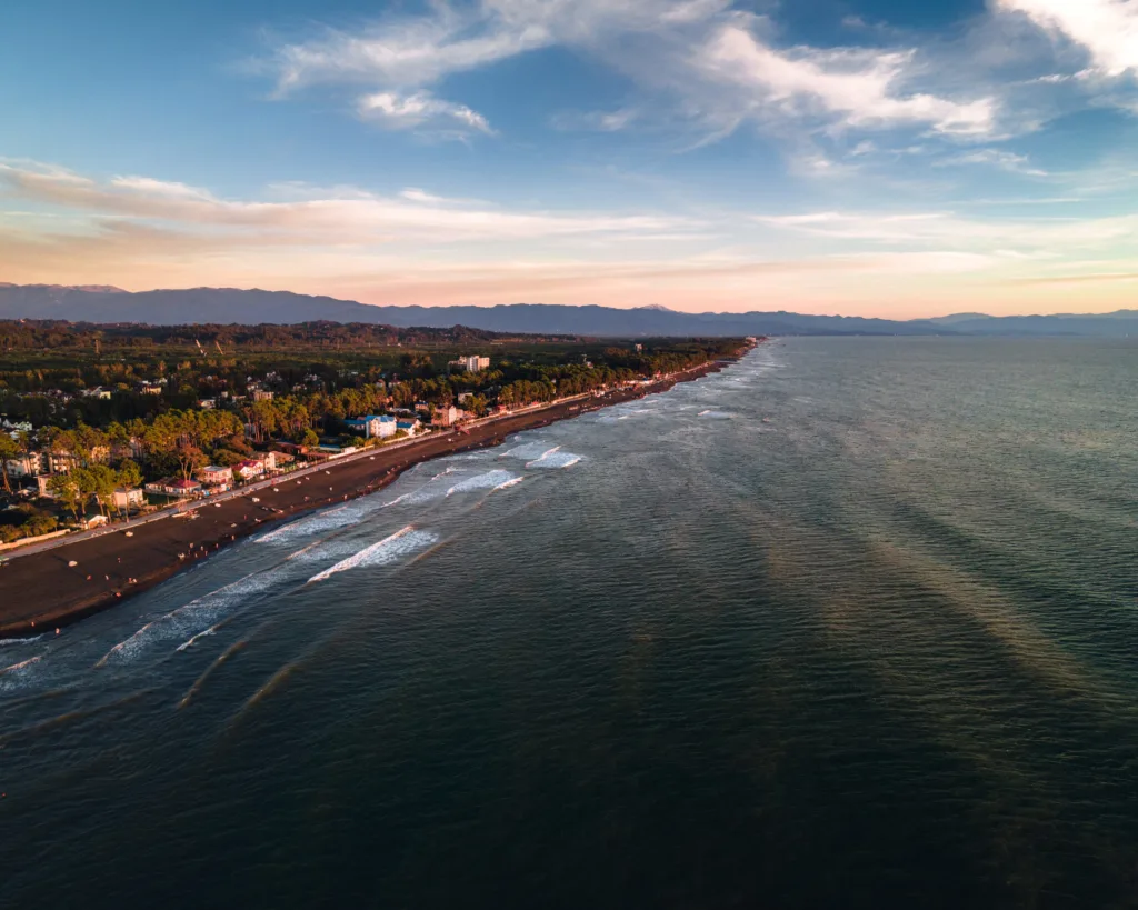 Ureki Georgia black sand beach with healing properties