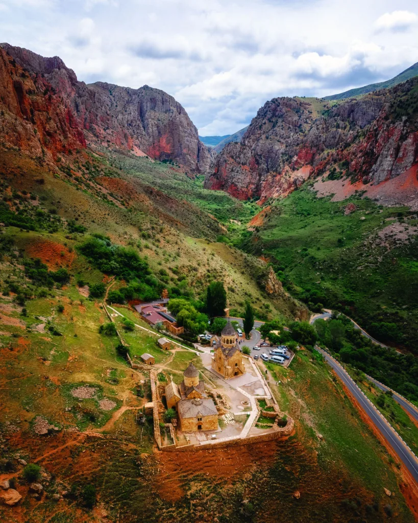 Noravank Monastery, Vayots Dzor, Armenia red mountains