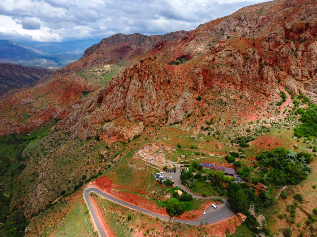 Noravank Monastery, Vayots Dzor, Armenia red mountains