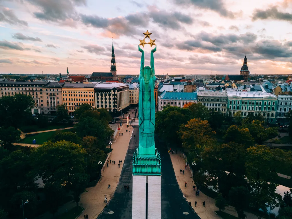 Top Things to Do in Riga - Freedom Monument by drone